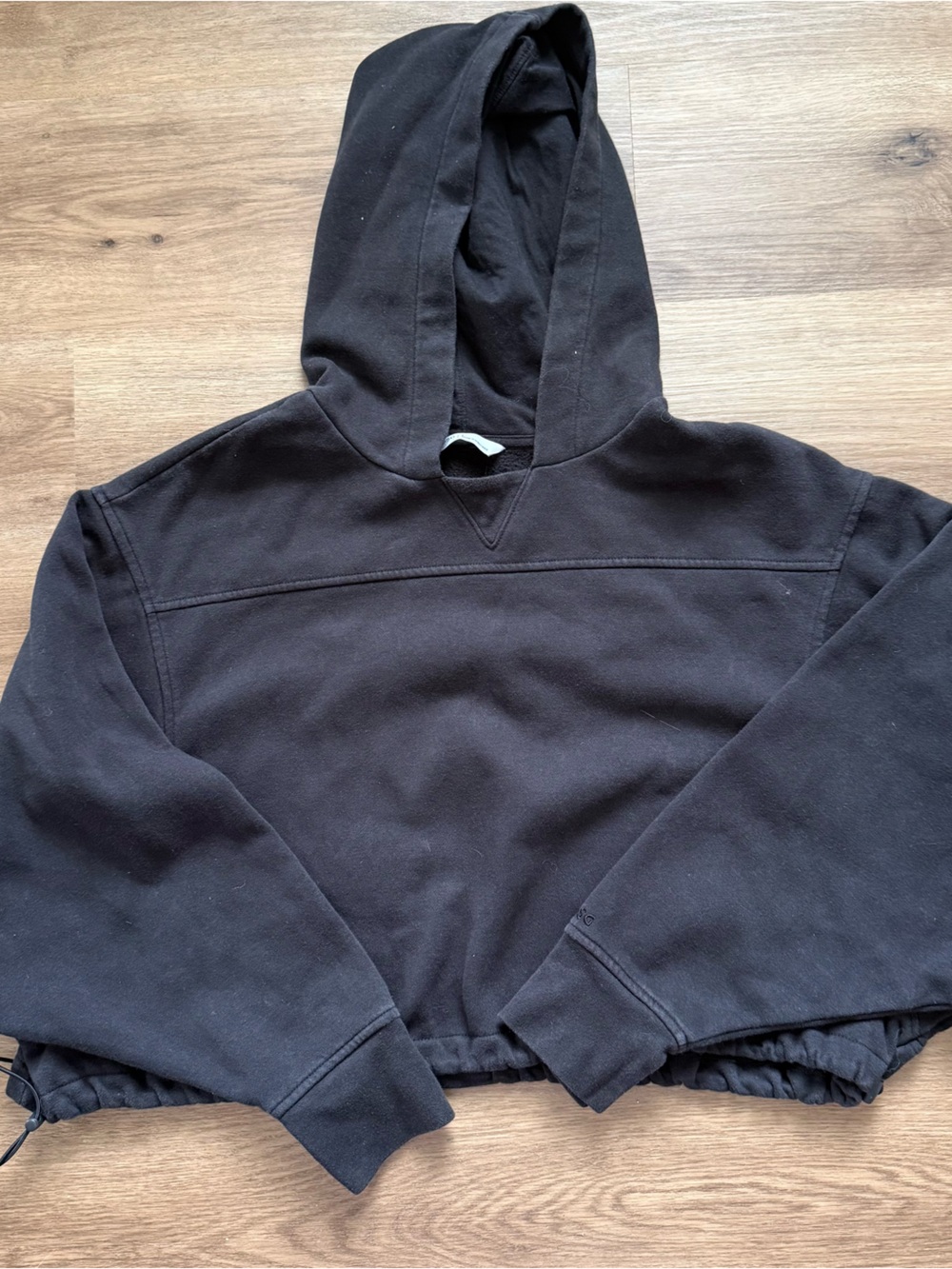 DSG Twitch&Allison Women’s L Cropped Hoodie Black Oversized Streetwear Utility